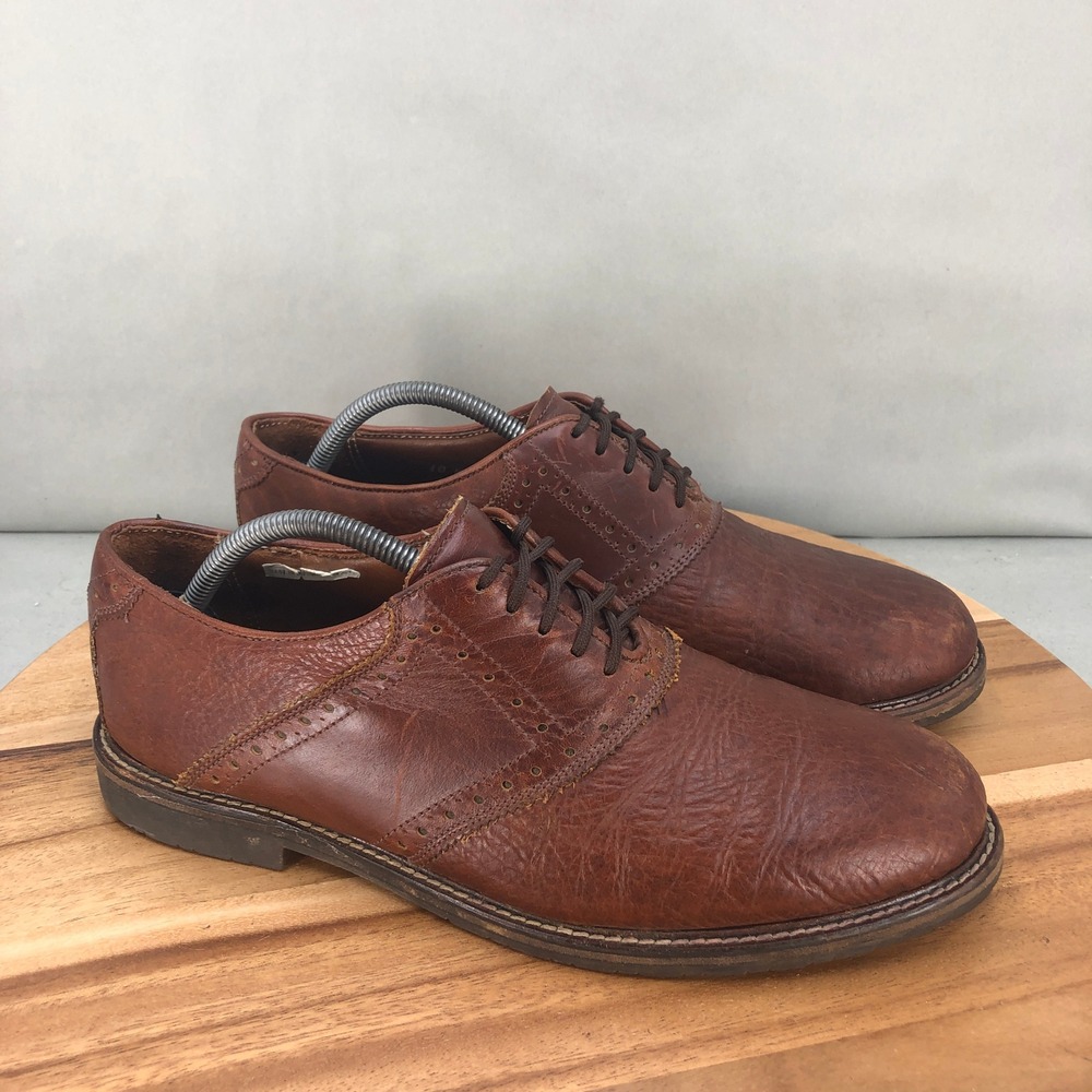 Buffalo Jackson Brown Leather Oxford Dress Shoes Lace Up Comfort Mens Size 10 M